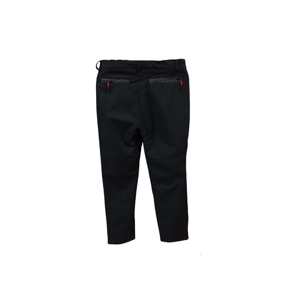 Siyah Softshell Pantalon İçi Polarlı Gizli Fermuarlı - XXL