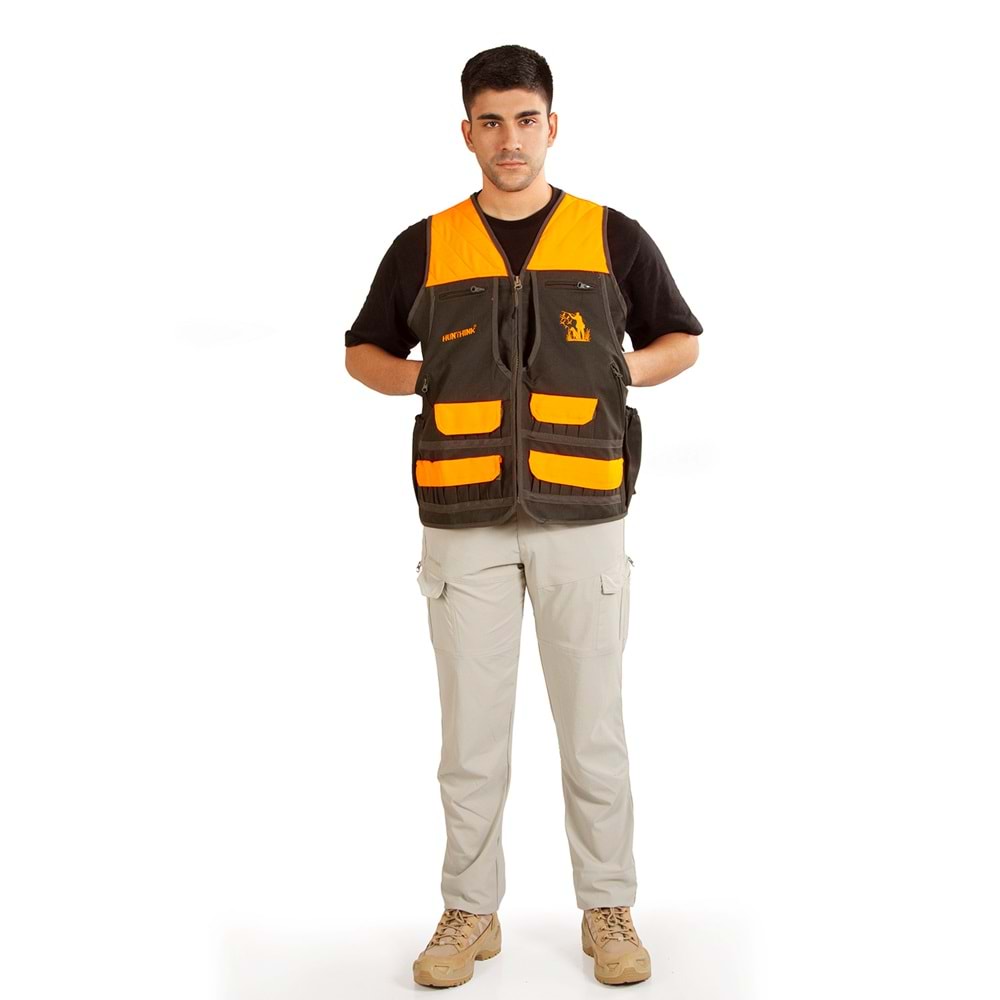 Hunthink Haki Turuncu Avcı Yeleği - M