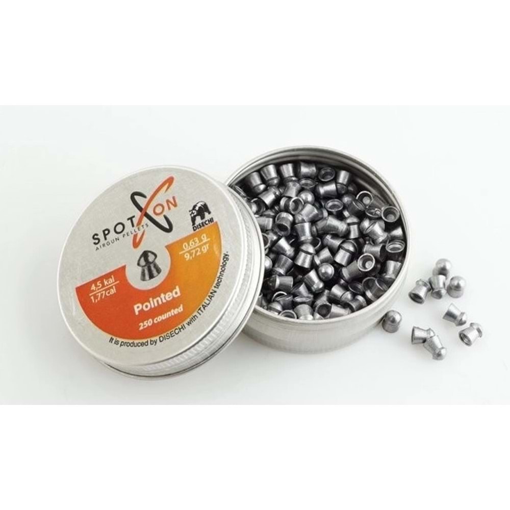 Spoton Pointed 9,72 Grain 4,5 mm Havalı Saçması 250 Adet