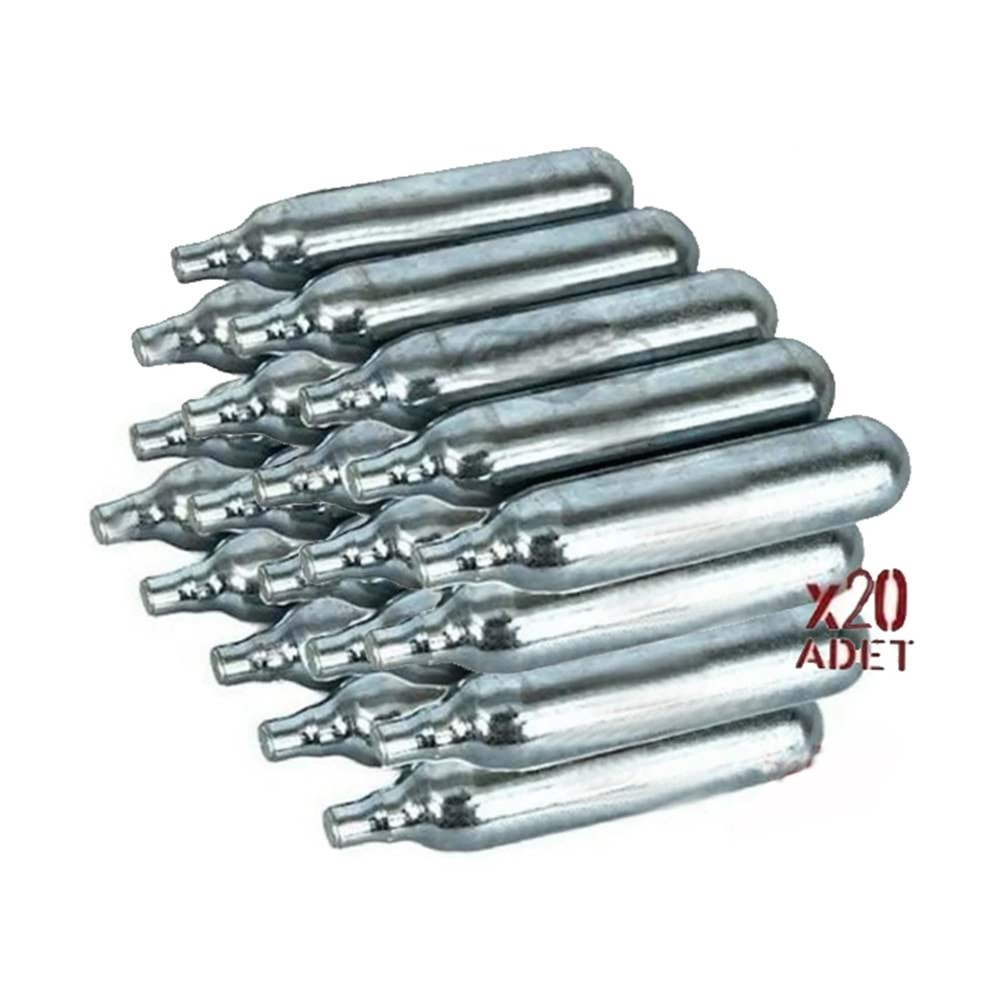 20 Adet 12gr CO2 Havalı Tüpü