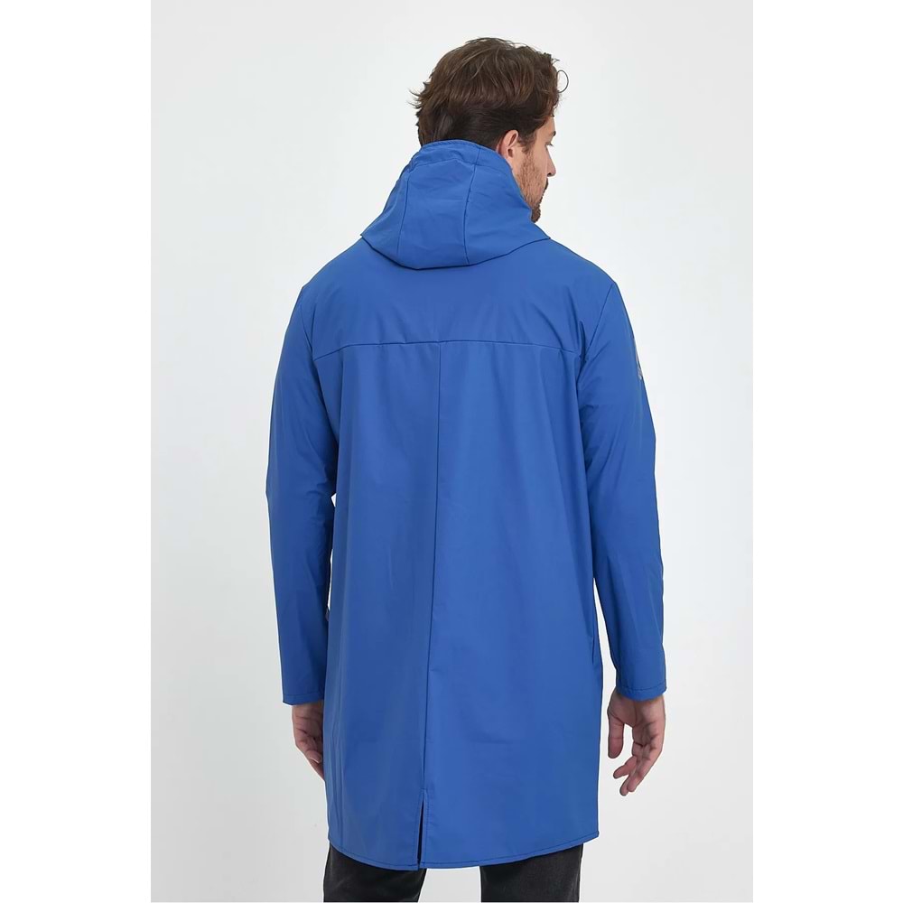 T Rain Pu Raincoat L Beden Mavi Erkek Yağmurluk