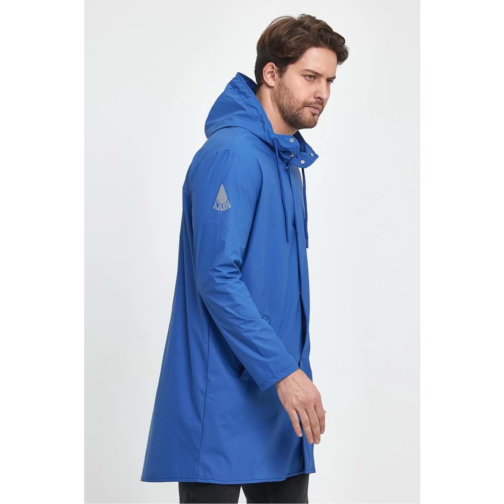 T Rain Pu Raincoat L Beden Mavi Erkek Yağmurluk