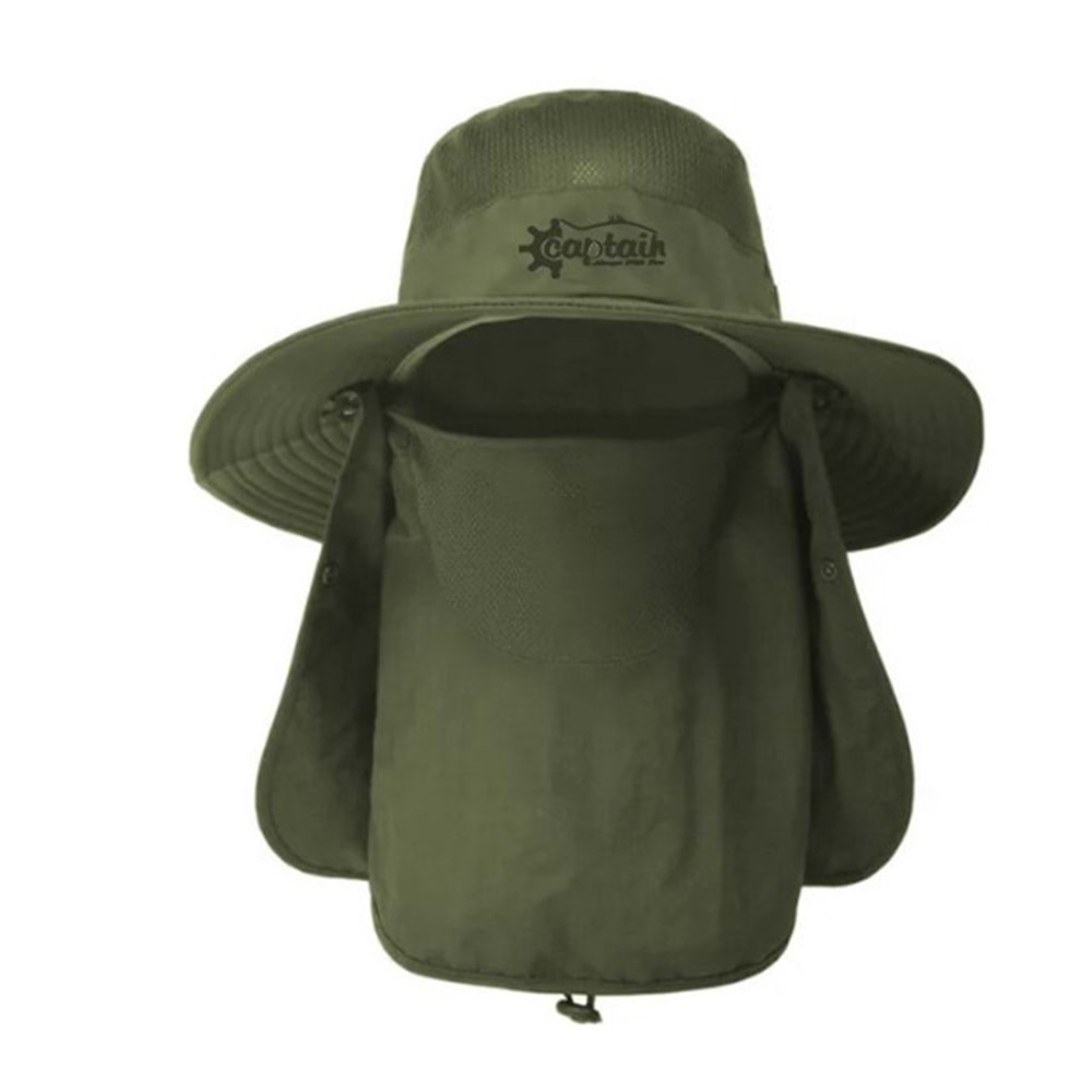 Captain Fisherman Style Foter BG-9073 Güneş ve Haşere Koruyuculu Gölgelikli Şapka