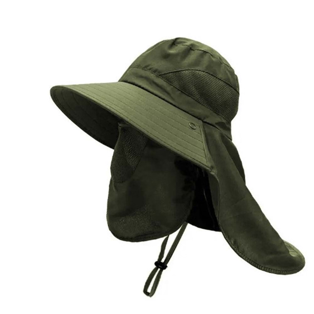 Captain Fisherman Style Foter BG-9073 Güneş ve Haşere Koruyuculu Gölgelikli Şapka
