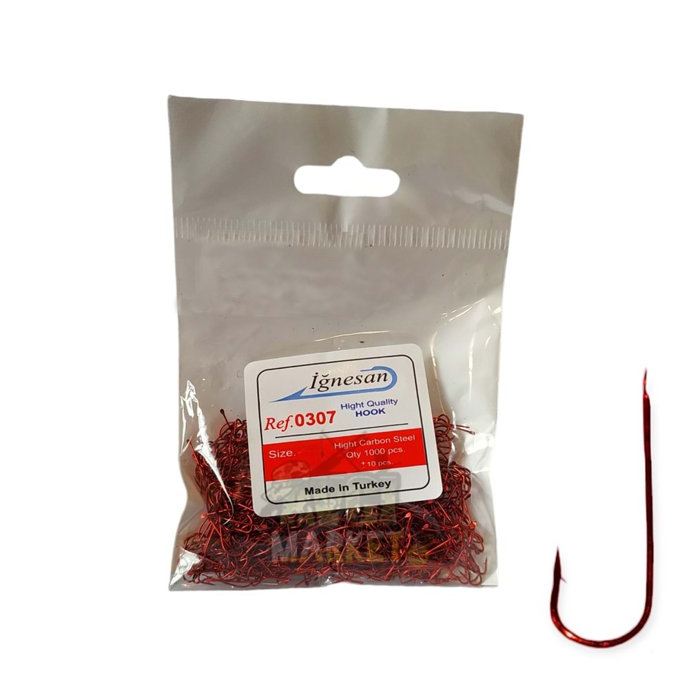 İğnesan 0307 Serisi Kırmızı Renkli Çapraz İğne 1000li Paket - NO-10