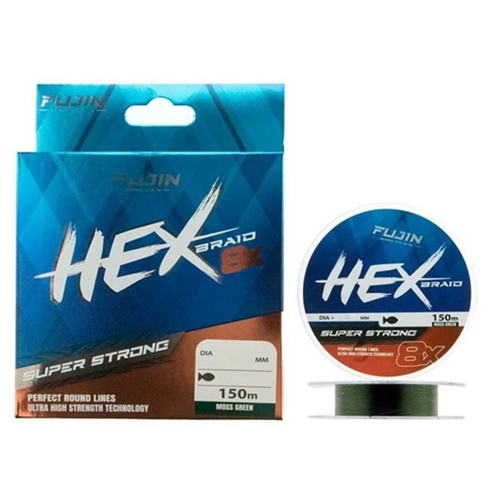 Fujin Hex 8X 150Mt. Moss green Pe Line İp Misina - 0.10MM