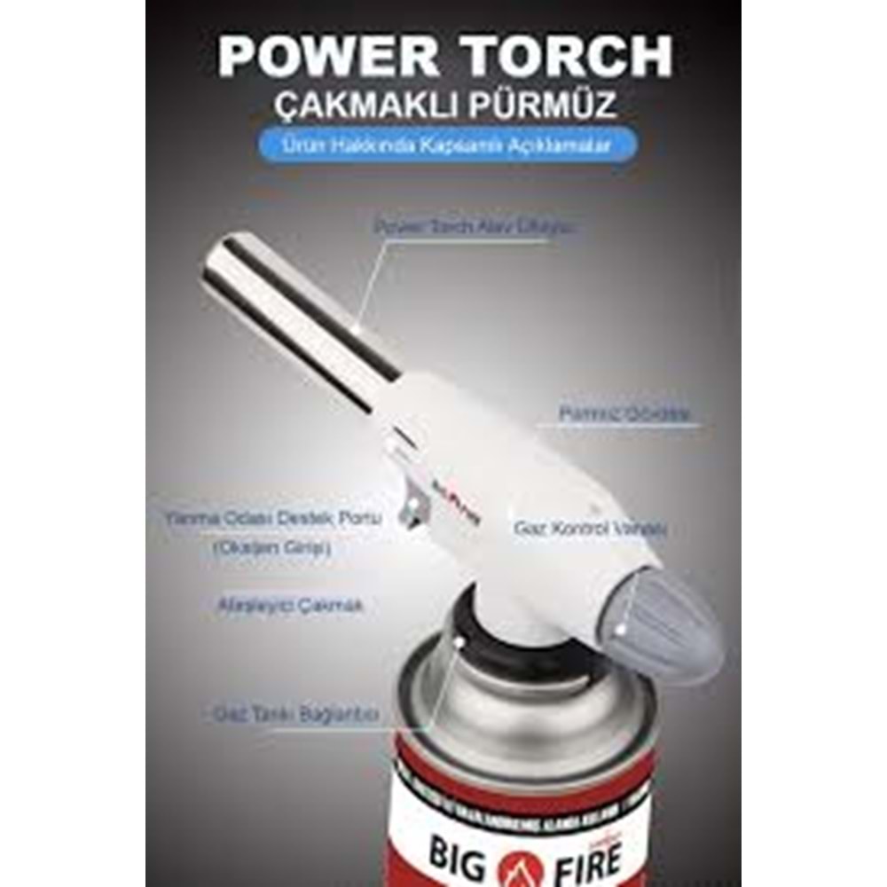 Big Fire Power Torch Çakmaklı Pürmüz