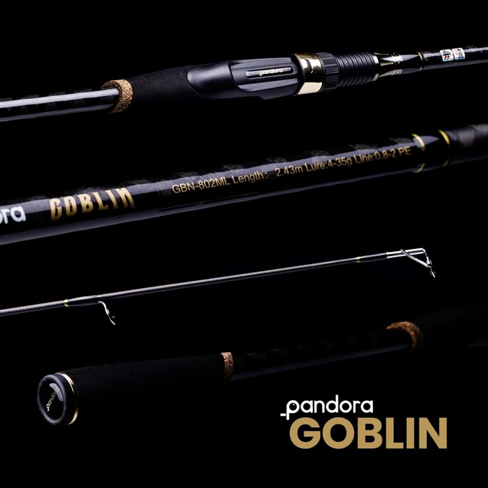 Pandora Goblin 2.43m 10-45gr Atarlı 2 Parça Spin Olta Kamışı