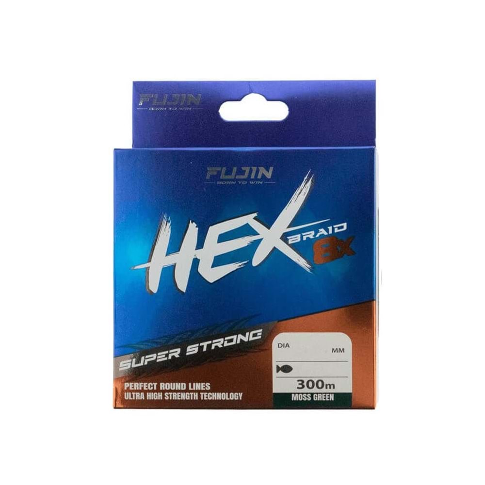 Fujin Hex Braid 8x 300mt Moss Green PE İp Misina - 0.20MM
