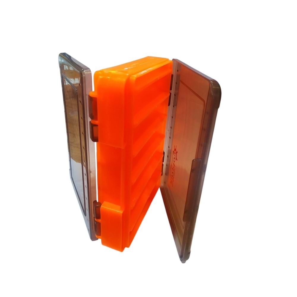 Captain 7223 Orange Sahte Balık Kutusu 12 Gözlü 13x9x3cm