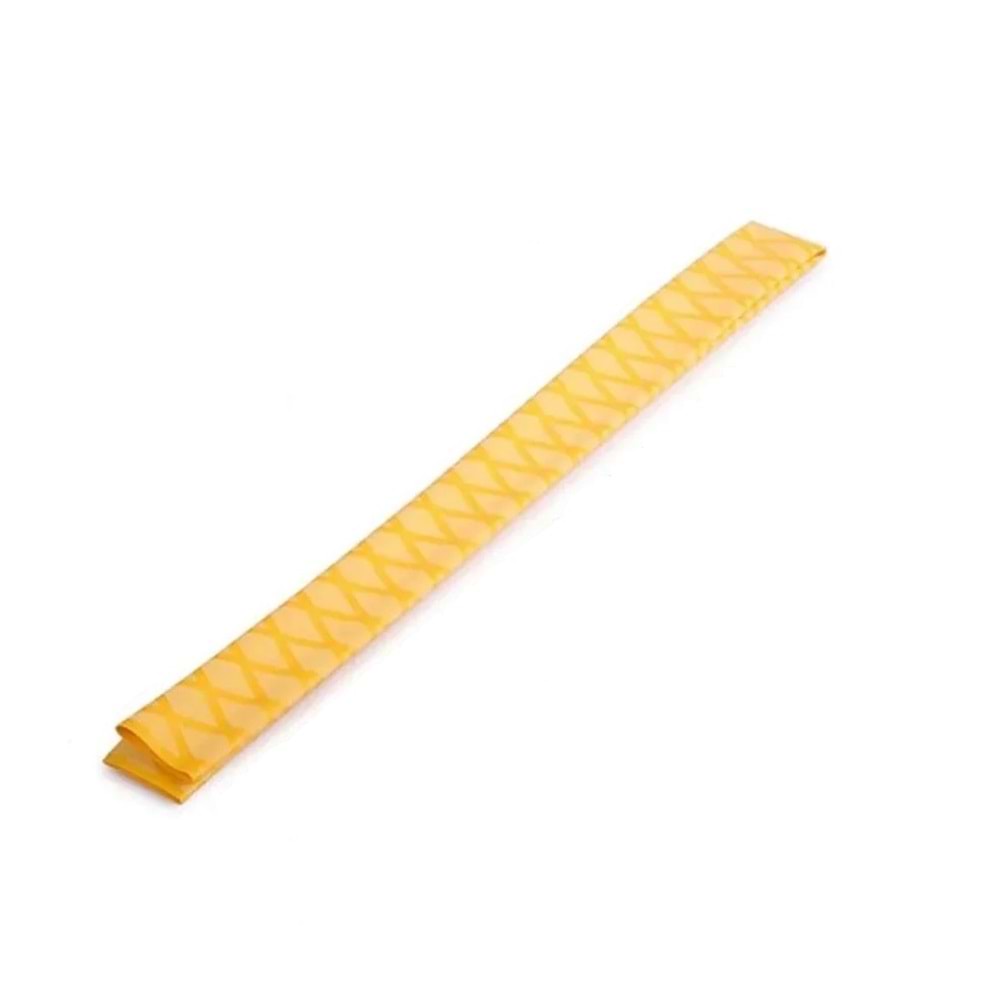 22mm Olta Kamışı Koruyucu Kaydırmaz Makaron Shrink 100cm - SARI