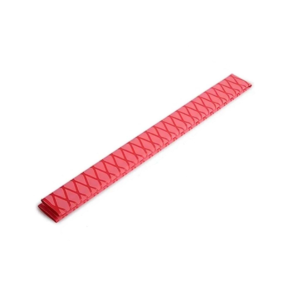 30mm Olta Kamışı Koruyucu Kaydırmaz Makaron Shrink 100cm - KIRMIZI