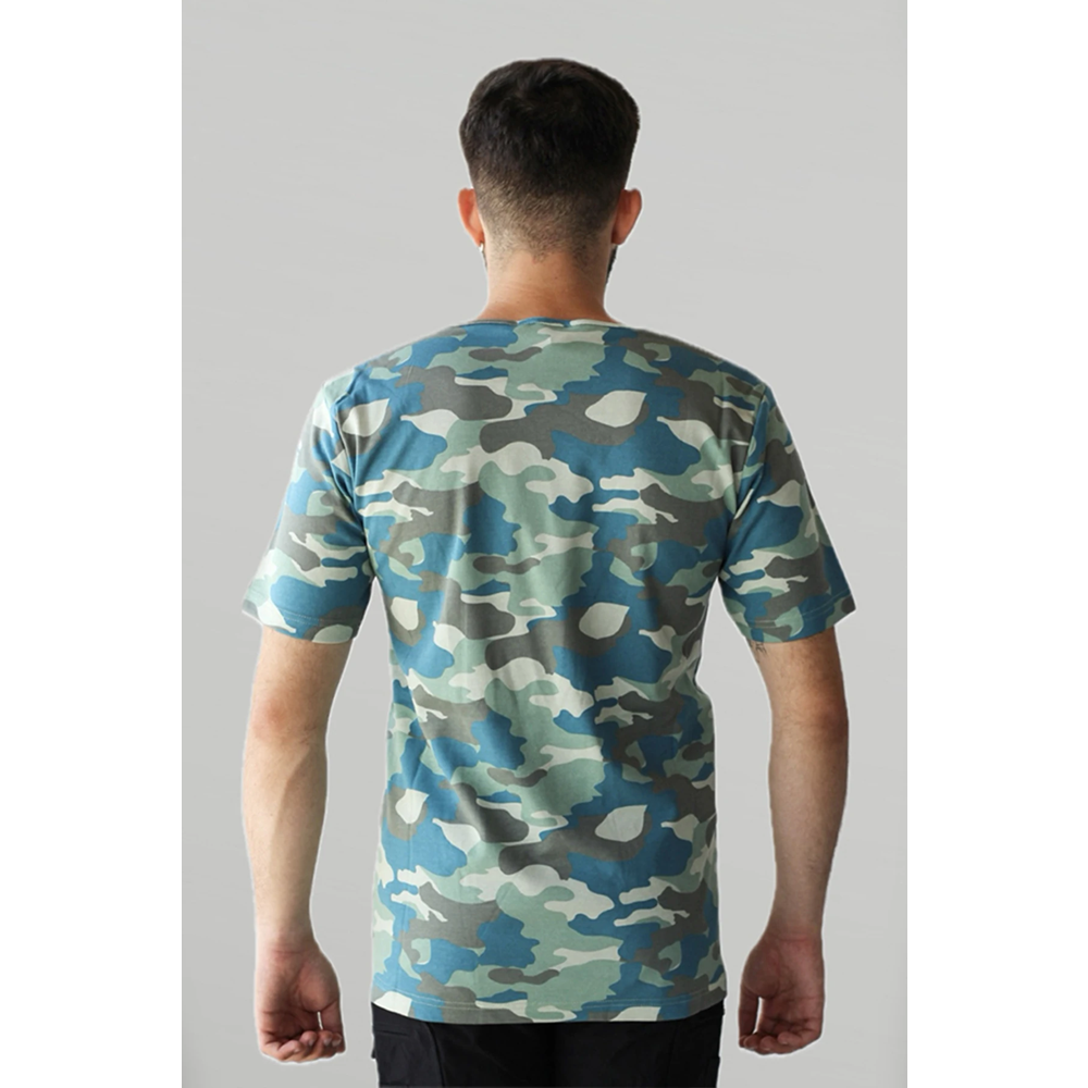 İSTANBUL Kamuflaj Sıfır Yaka T-Shirt - XXL