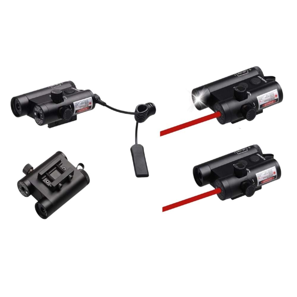 Spike JG-12 Fenerli ve Lazerli 22mm Raya Uygun