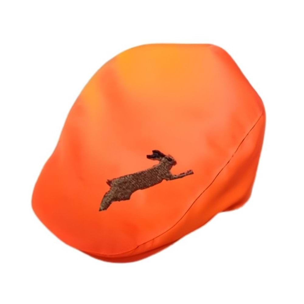 Tavşan Desenli Turuncu Renkli Avcı Kasketi