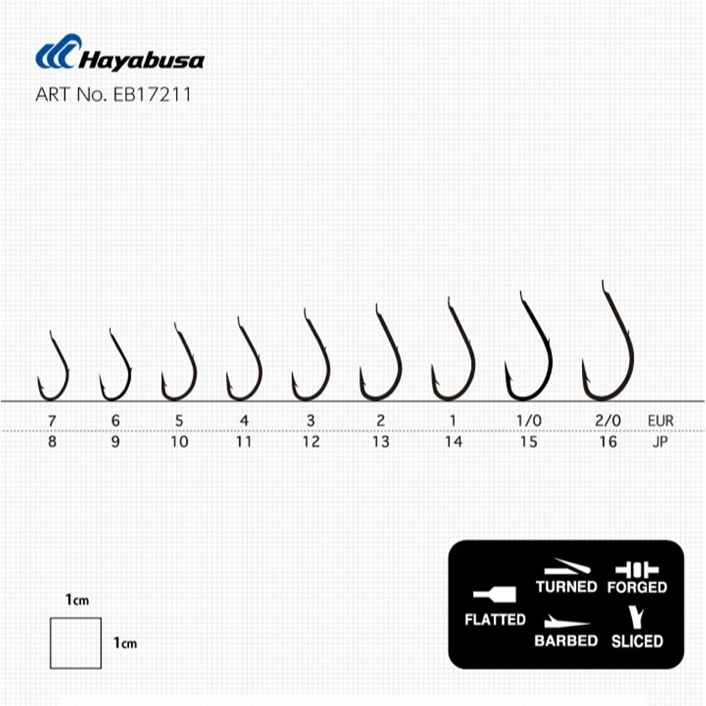Hayabusa HMRS 172 Tırnaklı Canlı Yem İğnesi 15'li Paket Nikel - NO-1-0