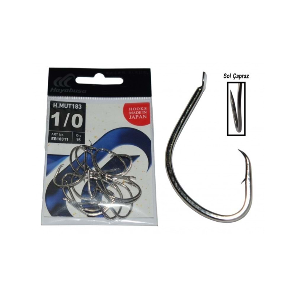 Hayabusa HMUT 183 Circle Dövme Olta İğnesi 15li Paket Nikel - NO-2-0