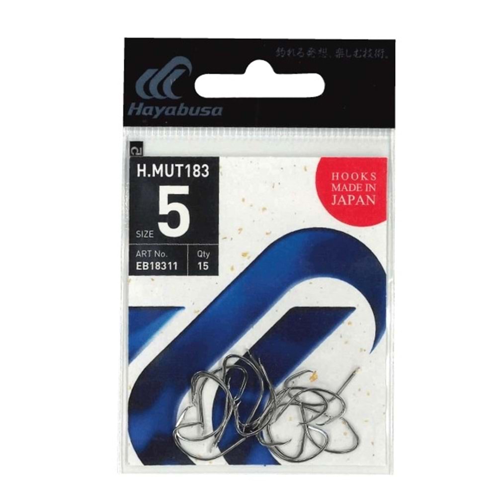 Hayabusa HMUT 183 Circle Dövme Olta İğnesi 15li Paket Nikel - NO-3-0