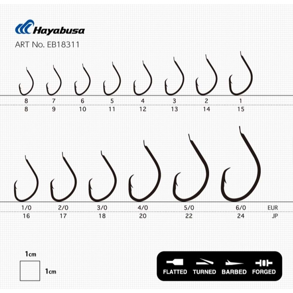 Hayabusa HMUT 183 Circle Dövme Olta İğnesi 15li Paket Nikel - NO-3-0