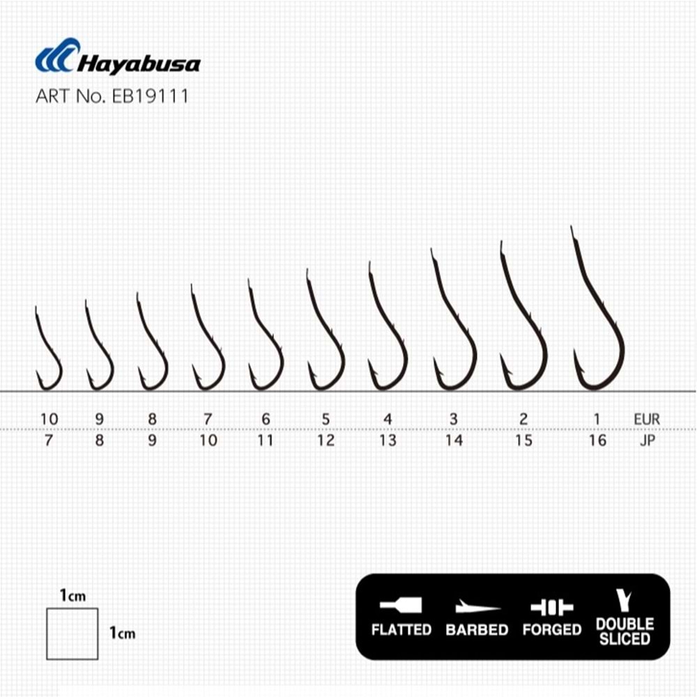 Hayabusa HRYU 191 Tırnaklı Canlı Yem İğnesi 15li Paket Nikel - NO-1