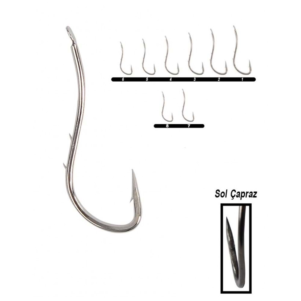 Hayabusa HRYU 191 Tırnaklı Canlı Yem İğnesi 15li Paket Nikel - NO-5