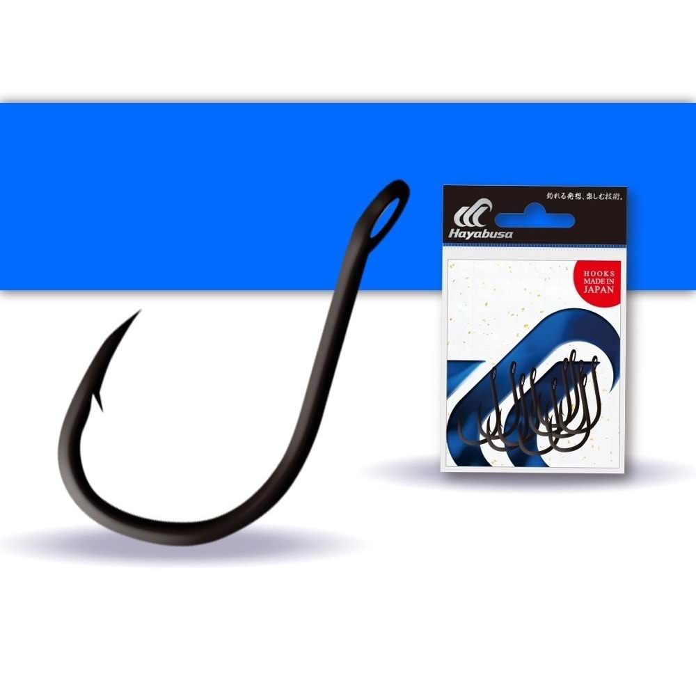 Hayabusa HCHN 018 Delikli Papağan Olta İğnesi Black Nikel - NO-2-0