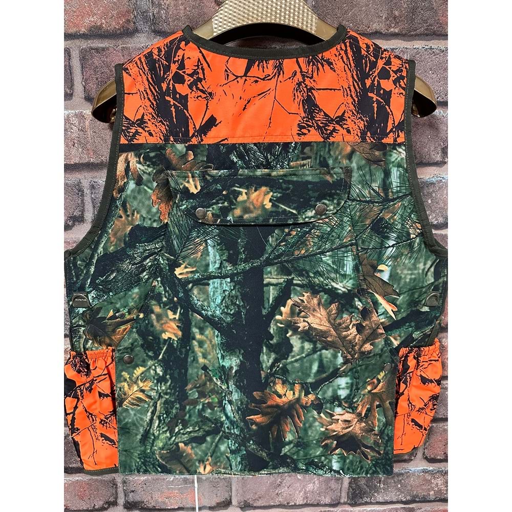 Dargo Turuncu Sonbahar Kamuflaj Avcı Yeleği - M