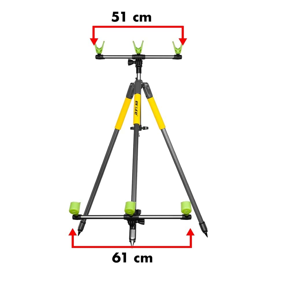 HG283 Effe Kamış Ayağı Surf Tripod 3 Olta Kapasiteli Surf Kamış Sehpası