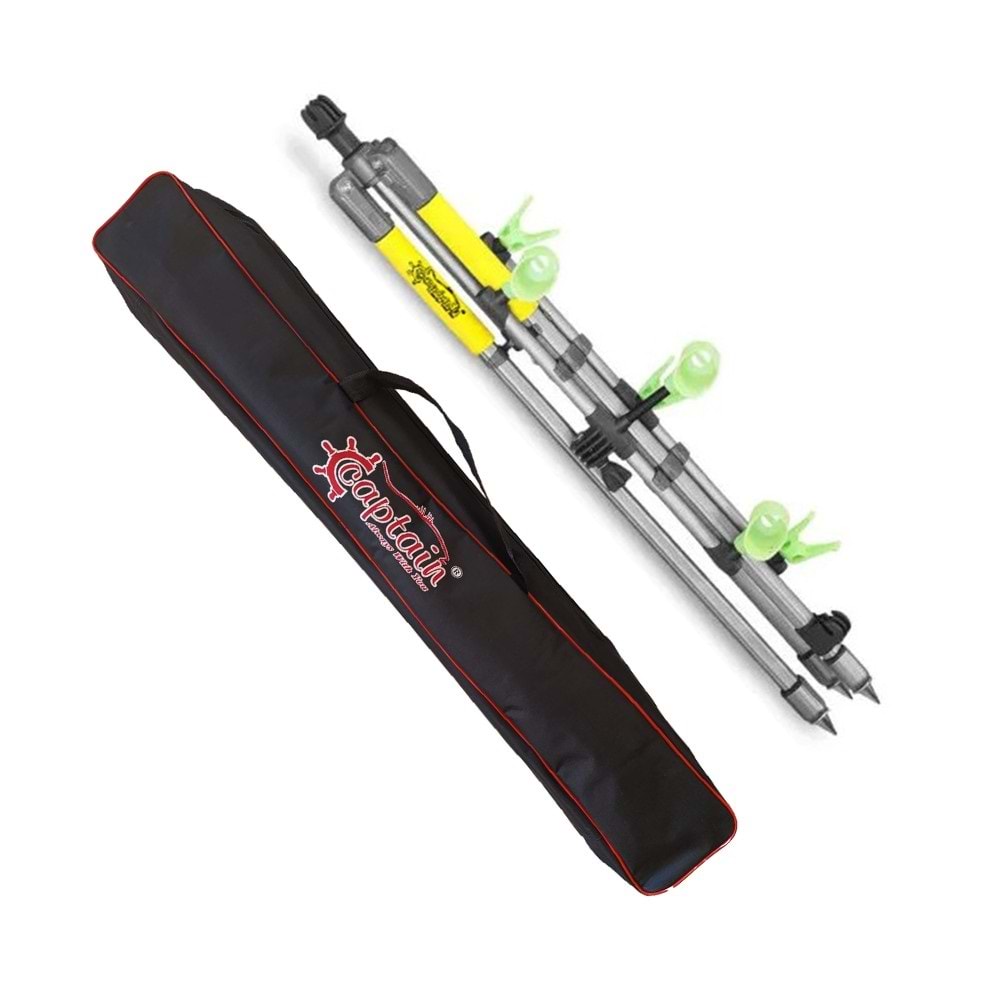 Captain 6806 Tripod Teleskobik 3'lü Ayarlanabilir Pro Surf Kamış Sehpası 180cm