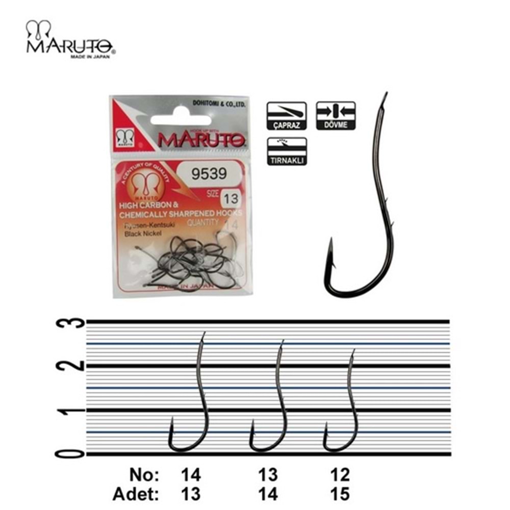 Maruto 9539 Black Nikel Olta İğnesi - NO-13