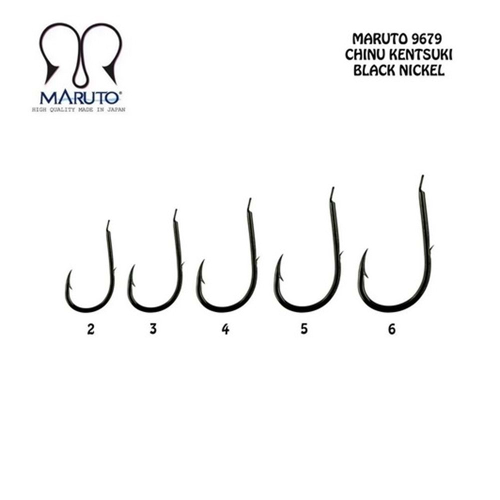 Maruto 9679 Black Nikel Tırnaklı Olta İğnesi - NO-6