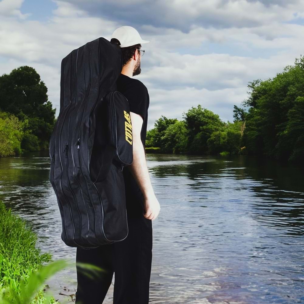 Cotras Haki Olta Kamış Çantası 130cm 4 Gözlü