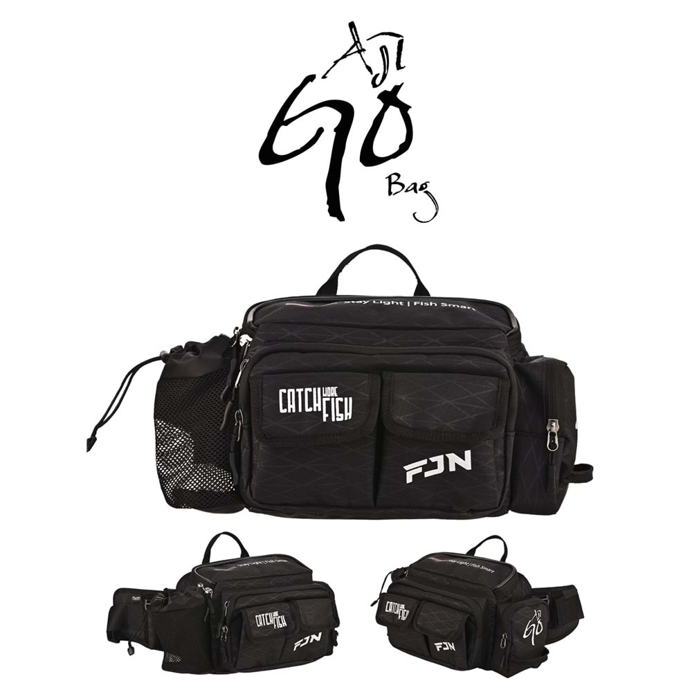 Fujin AjiGo Bel Çantası Black - Balıkçı Çantası