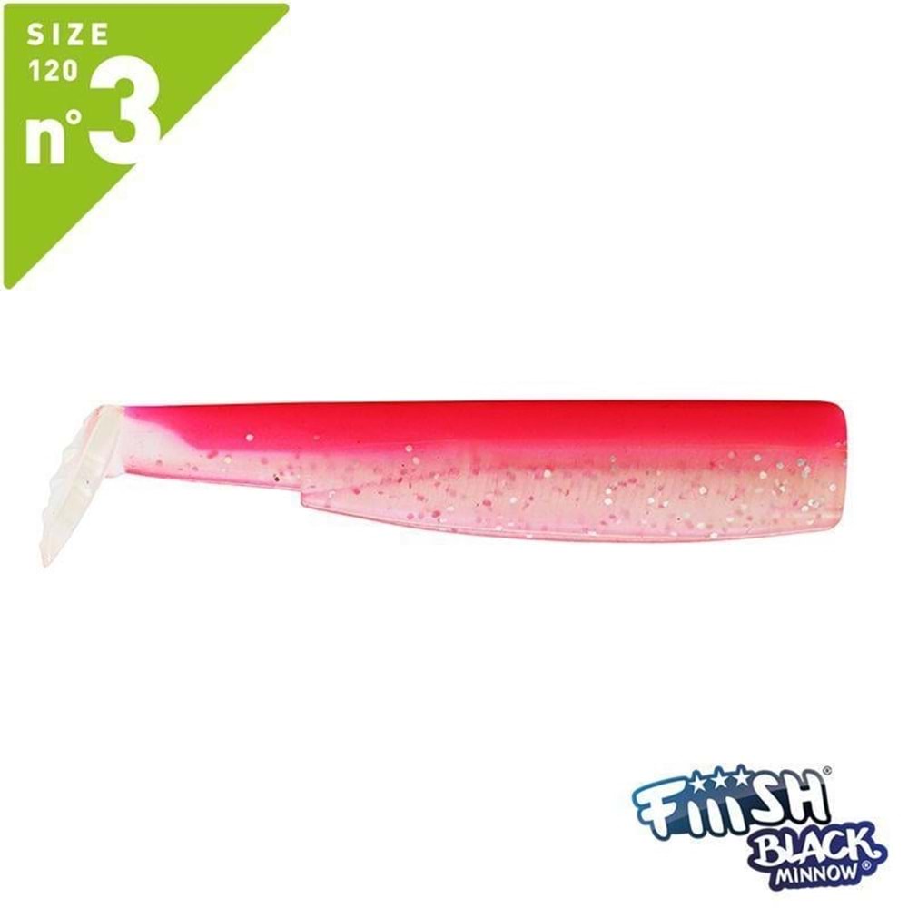 Fiiish BM120/3 BM351 3 Adet Gövde Rose Fluo Silikon Sahte Balık Yem