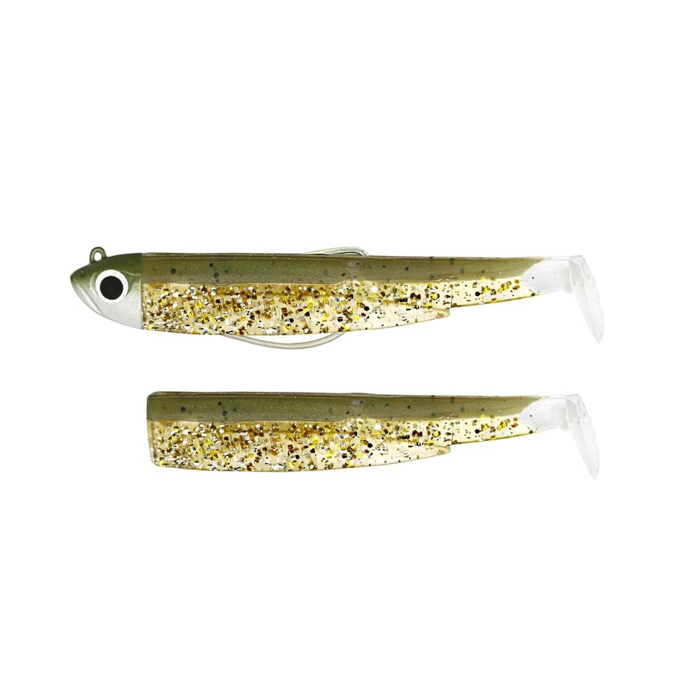 Fiiish Bm120/3 BM3152 Combo Shore 12gr Khaki Glitter Silikon Sahte Balık Yem