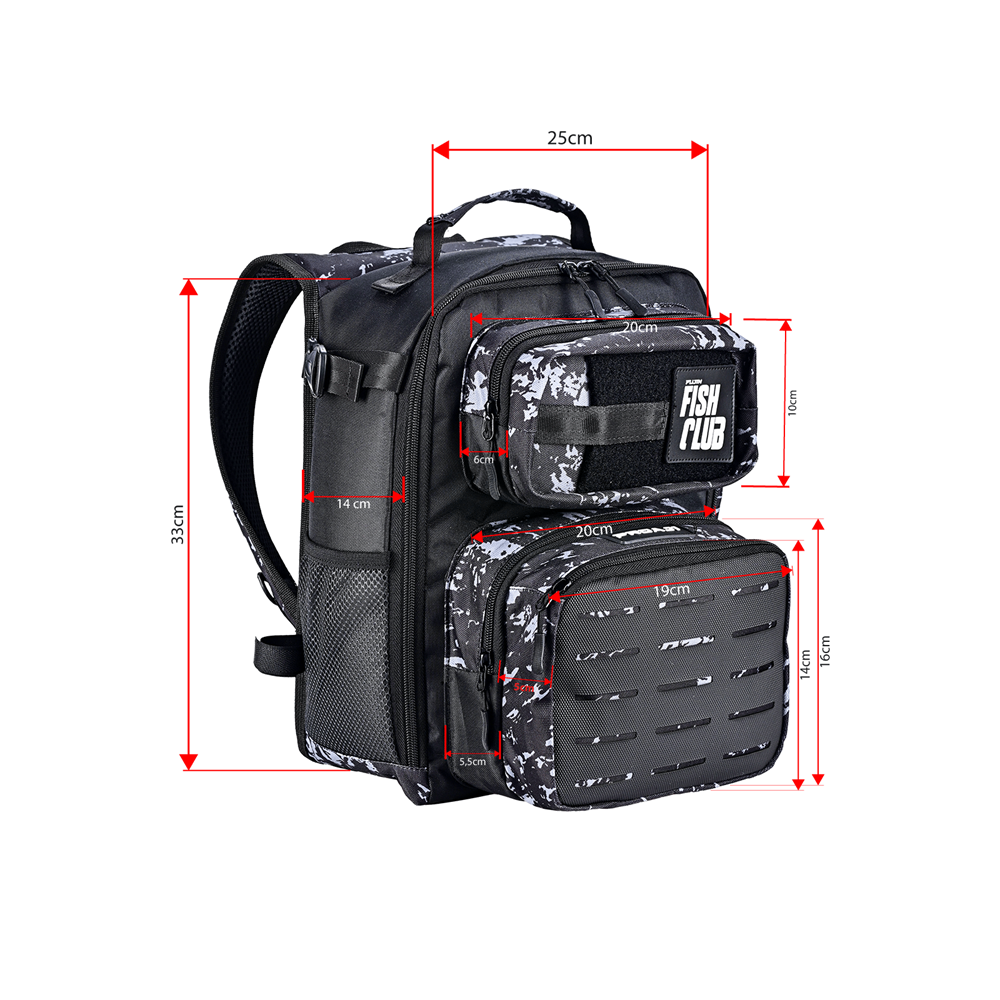 Fujin ProAji Back Pack Black Camo Balıkçı Sırt Çantası