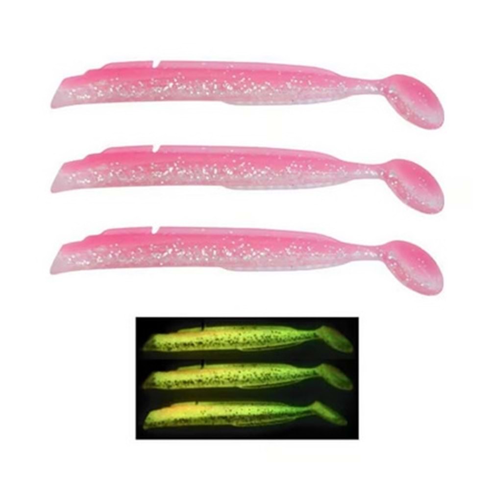 Fujin Salt Pinky Eel Body 13cm x3 Silikon Yem Gövde Sahte Balık
