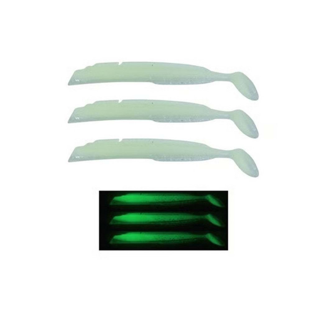Fujin Salt Glow Eel Body 13cm x3 Silikon Yem Gövde Sahte Balık