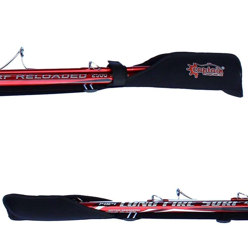 Captain 3 Parça Surf Kamış Koruma Kılıf Askılı Lastikli 3mm Neopren Kumaş