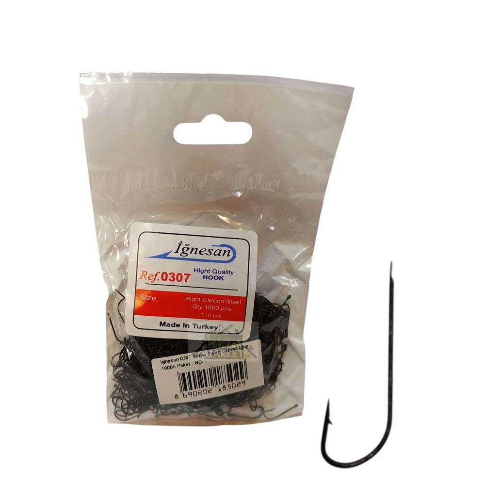 İğnesan 0307 Serisi Siyah Çapraz İğne 1000li Paket - NO-9