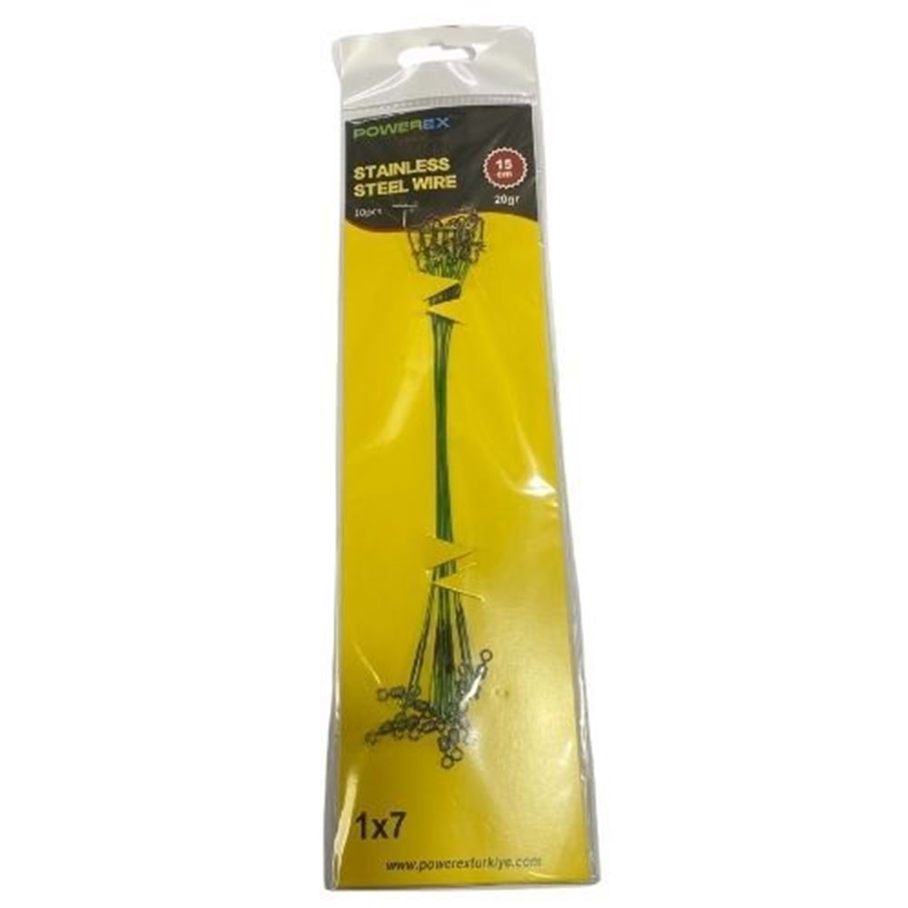 15cm. 10'lu Paket Klipsli Bilyeli Fırdöndülü Turna Çinekop Çelik Teli