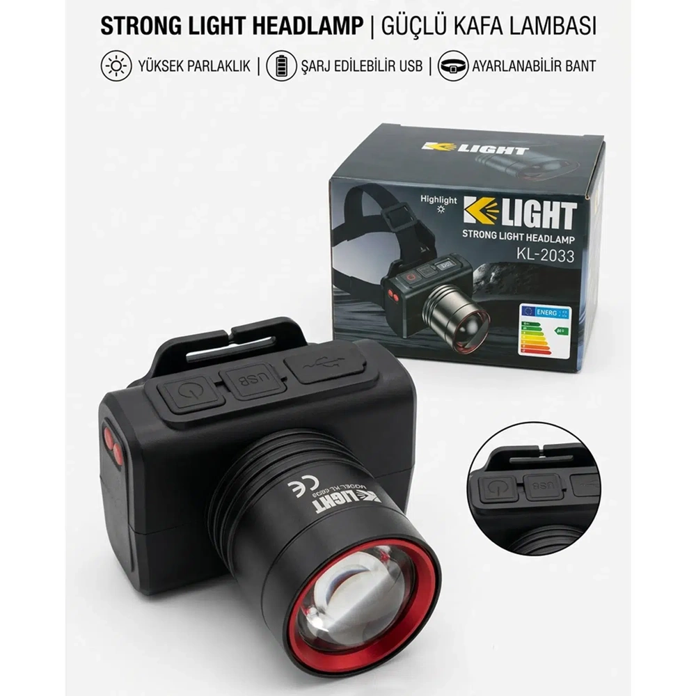 Kafa Lambası Şarjlı Sensörlü KL2033