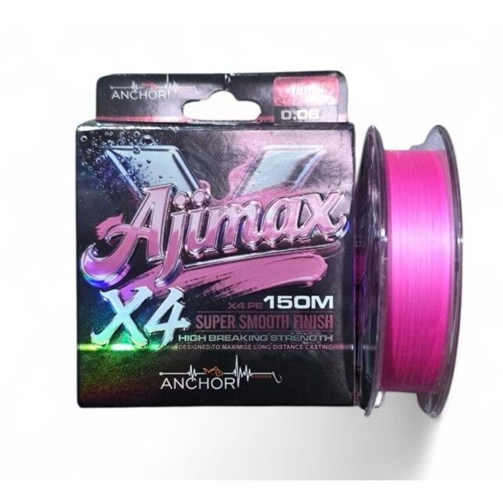 Anchor Ajimax X4 150 Mt Pink - 0.06MM