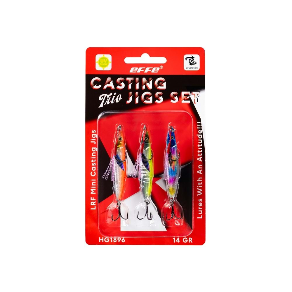 Effe HG1896 Lrf Mini Casting Trio Jigs Seti - 8 GR