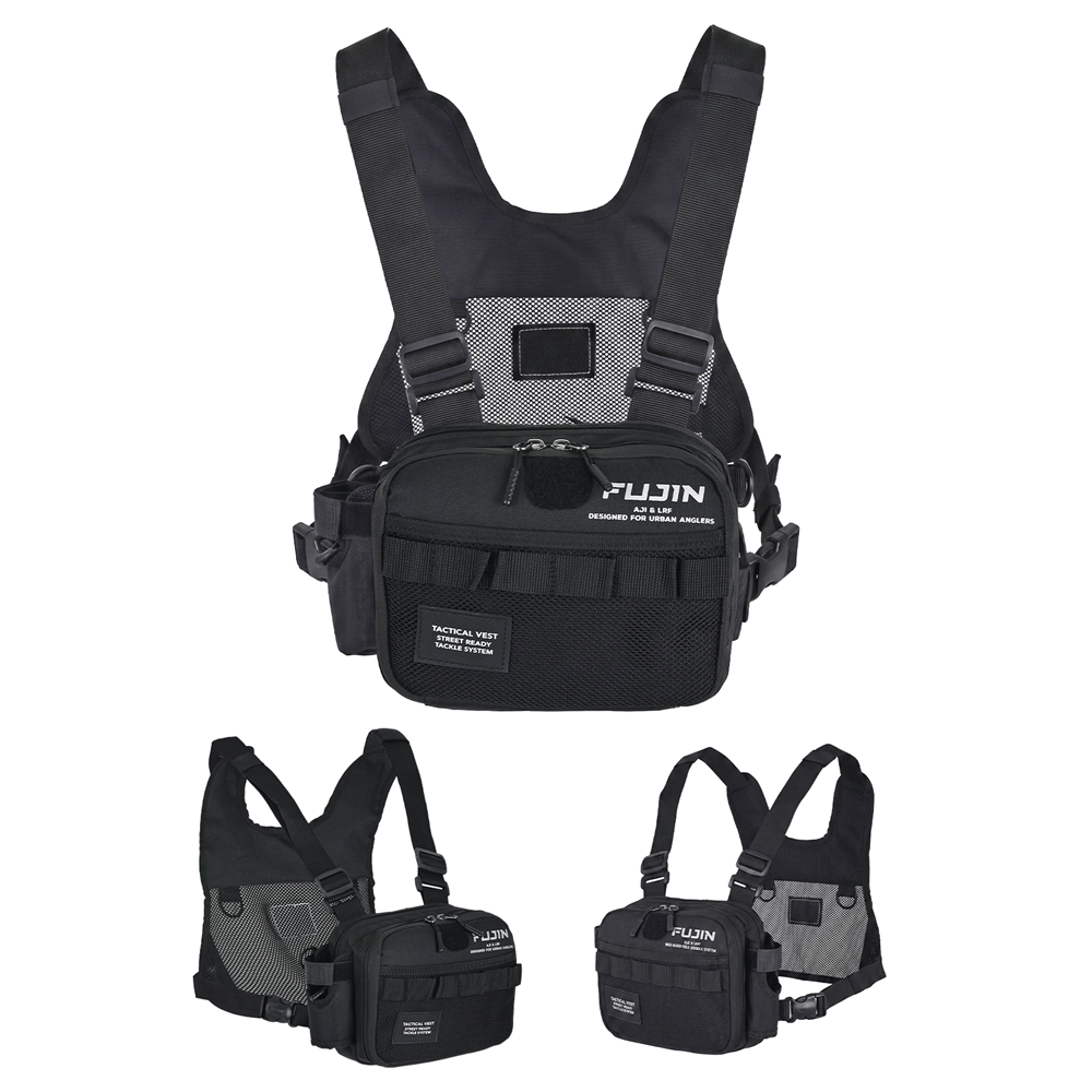 Fujin Aji Vest Tactical Black Balıkçı Çantası