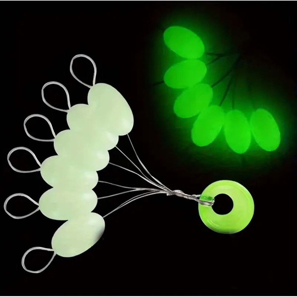 Glowlu Kauçuk Stoper Yeşil 6lı - XL
