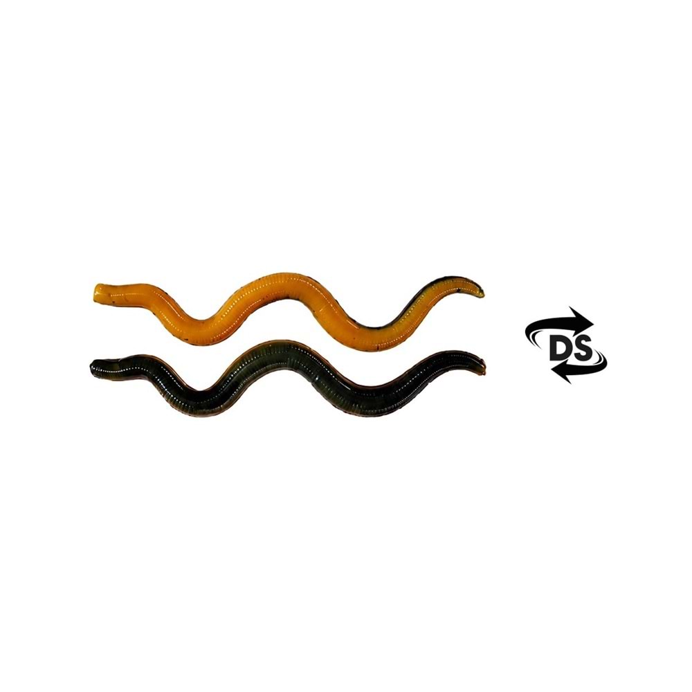 Effe Twitch Worm Cheese HG35 80mm 15li Silikon Sahte Yem - ORANGE / BLACK