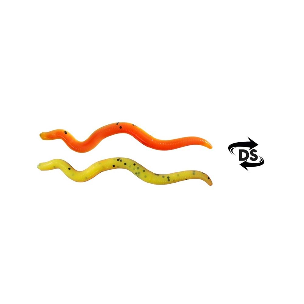 Effe Twitch Worm Garlic HG35 80mm 15li Silikon Sahte Yem - FIRE TIGER