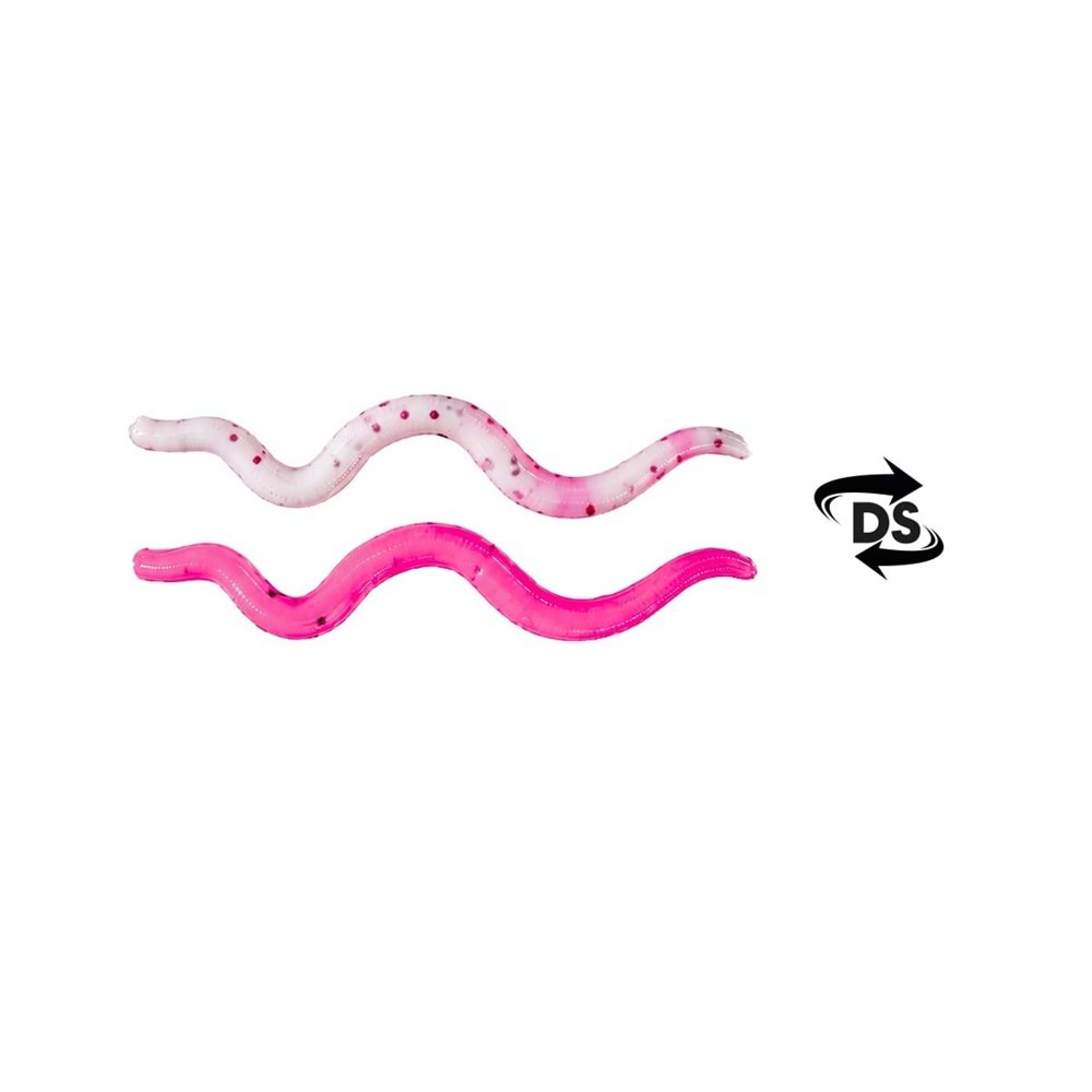 Effe Twitch Worm Garlic HG35 80mm 15li Silikon Sahte Yem - PINK YEEL