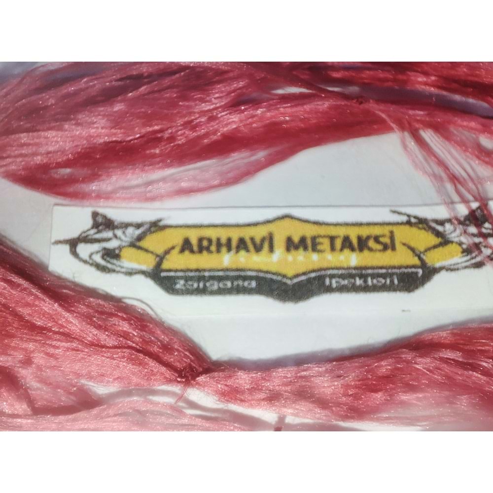 Kırmızı Arhavi Metaksi Saf Zargana İpeği 1 Pakette 5 Adet